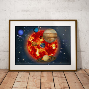 My Place in The Stars Chart against whitewashed wall