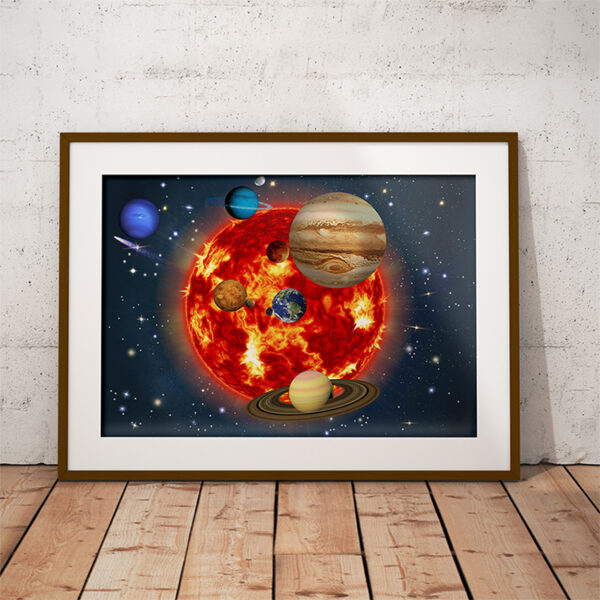 My Place in The Stars Chart against whitewashed wall