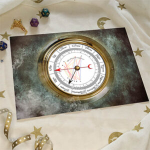 Steampunk style gauge birth chart