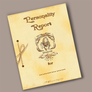 Frontispiece of Astrological Personality report on parchment paper