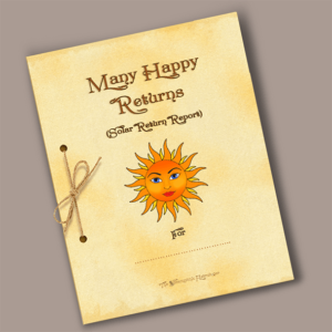 Printed Astrological report for Solar return
