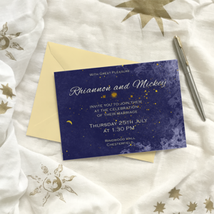 Celestial wedding invitation