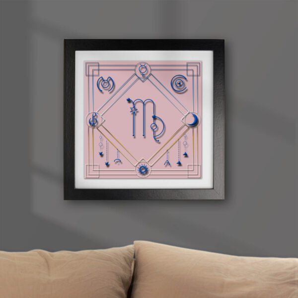 Square geometric chart shown on wall